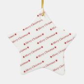 Vrolijk kerstfeest keramisch ornament (Achterkant)
