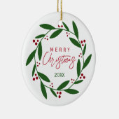 Vrolijk kerstfeest keramisch ornament (Rechts)