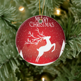 Vrolijk kerstfeest keramisch ornament