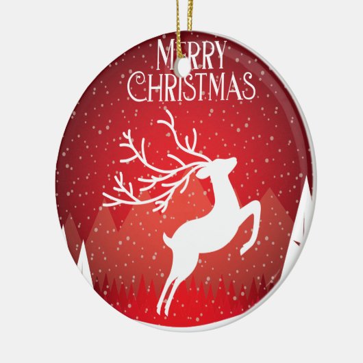 Vrolijk kerstfeest keramisch ornament (Links)