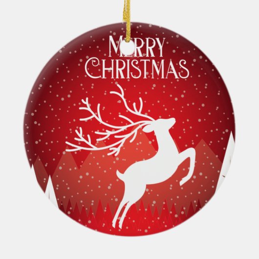 Vrolijk kerstfeest keramisch ornament (Achterkant)