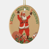 Vrolijk kerstfeest keramisch ornament (Rechts)