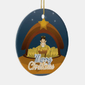 Vrolijk kerstfeest keramisch ornament (Rechts)