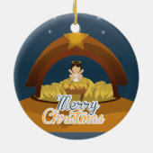 Vrolijk kerstfeest keramisch ornament (Achterkant)