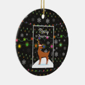 Vrolijk kerstfeest keramisch ornament (Rechts)