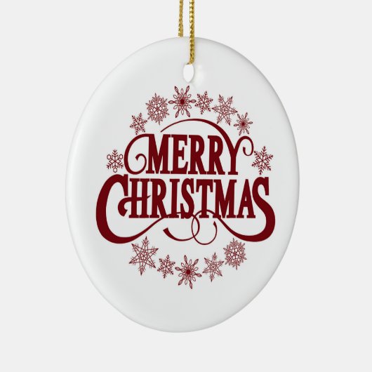 Vrolijk kerstfeest keramisch ornament (Rechts)