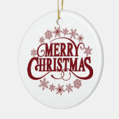 Vrolijk kerstfeest keramisch ornament (Links)