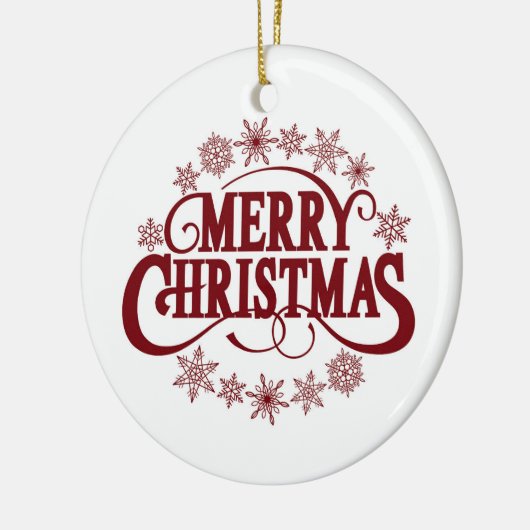 Vrolijk kerstfeest keramisch ornament (Links)