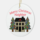 Vrolijk kerstfeest keramisch ornament (Links)