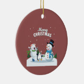 Vrolijk kerstfeest keramisch ornament (Rechts)