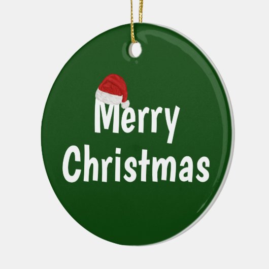 Vrolijk kerstfeest keramisch ornament (Links)