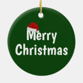 Vrolijk kerstfeest keramisch ornament (Achterkant)