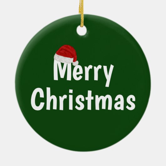 Vrolijk kerstfeest keramisch ornament (Achterkant)