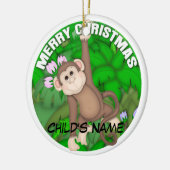 Vrolijk kerstfeest keramisch ornament (Links)