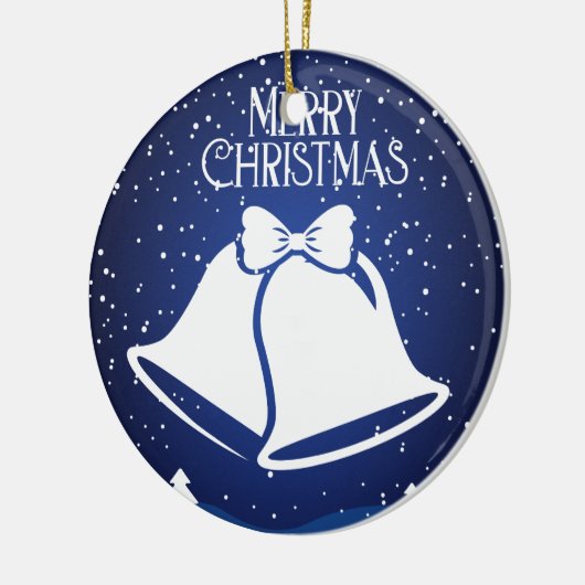 Vrolijk kerstfeest keramisch ornament (Links)