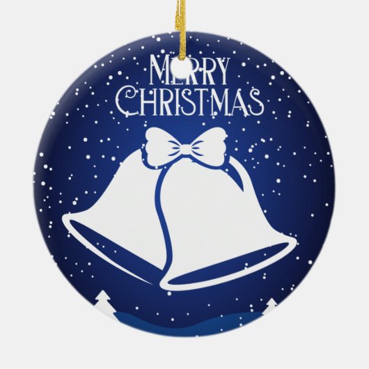 Vrolijk kerstfeest keramisch ornament (Achterkant)