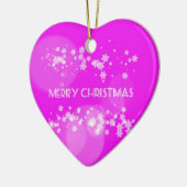 Vrolijk kerstfeest keramisch ornament (Links)