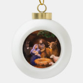 Vrolijk kerstfeest keramische bal ornament (Voorkant)