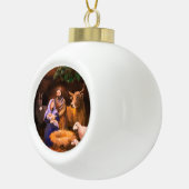 Vrolijk kerstfeest keramische bal ornament (Rechts)