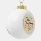 Vrolijk kerstfeest keramische bal ornament (Links)