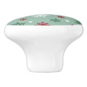 Vrolijk kerstfeest keramische knop (Zijkant)