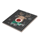 Vrolijk kerstfeest! Keramische tegel Tegeltje (Zijkant)