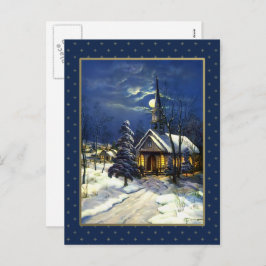 Vrolijk kerstfeest. Kerk van het kerstfeest van Vi Feestdagenkaart