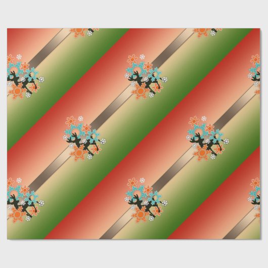 Vrolijk kerstfeest, kerst, kerstdecor cadeaupapier (Vlak)