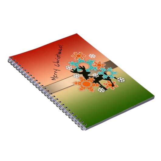 Vrolijk kerstfeest, kerst, kerstdecor notitieboek (Rechterzijde)