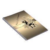 Vrolijk kerstfeest, kerst, kerstdecor notitieboek (Rechterzijde)