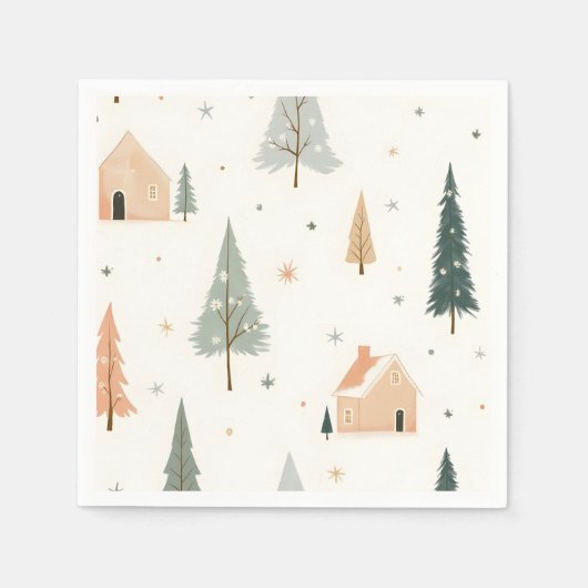 vrolijk kerstfeest! Kerst servetten. Servet (Voorkant)