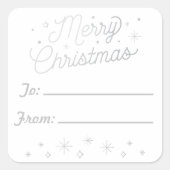 VROLIJK KERSTFEEST / KERST STICKER LABELS (Voorkant)