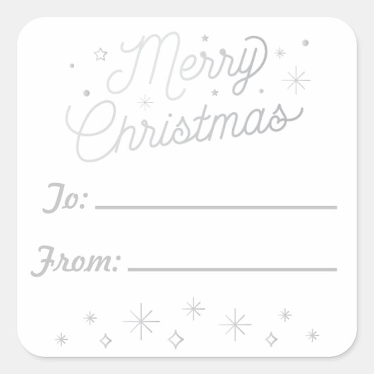 VROLIJK KERSTFEEST / KERST STICKER LABELS (Voorkant)