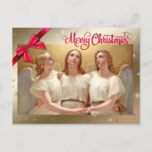 Vrolijk kerstfeest. Kerstangels Feestdagenkaart (Voorkant)