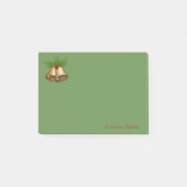 Vrolijk kerstfeest, kerstbal, groen-gepersonalisee post-it® notes (Voorkant)