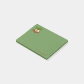 Vrolijk kerstfeest, kerstbal, groen-gepersonalisee post-it® notes (Schuin)