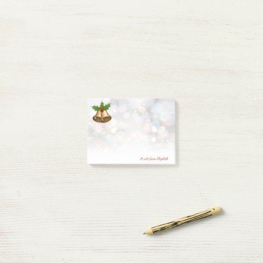 Vrolijk kerstfeest, kerstbal, op maat gesneden. post-it® notes (Op bureau)