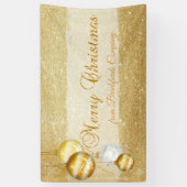 Vrolijk kerstfeest, kerstbalken, glitterij spandoek (Verticaal)