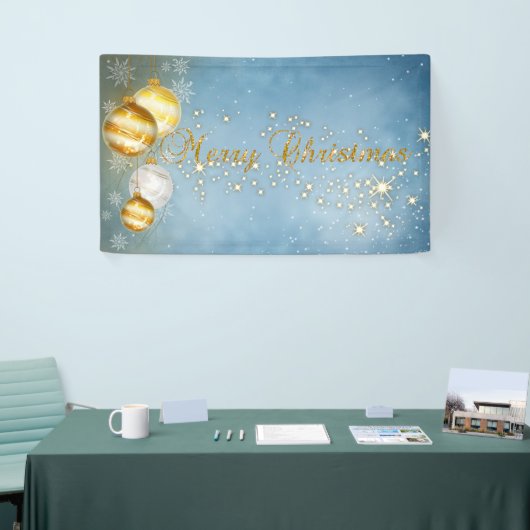 Vrolijk kerstfeest, kerstbalken, pekelen spandoek (Beurs)