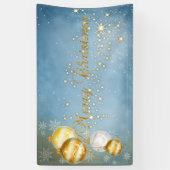 Vrolijk kerstfeest, kerstbalken, pekelen spandoek (Verticaal)