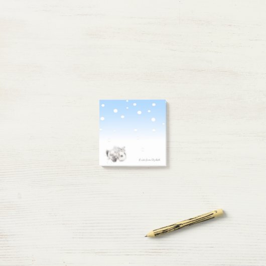 Vrolijk kerstfeest, kerstballen - Gepersonaliseerd Post-it® Notes (Op bureau)