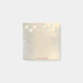 Vrolijk kerstfeest, kerstballen, goud-gepersonalis post-it® notes (Voorkant)