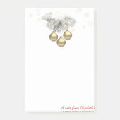Vrolijk kerstfeest, kerstballen op maat post-it® notes (Voorkant)