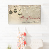 Vrolijk kerstfeest, kerstballen, sneeuwvlokken spandoek (Insitu)