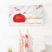 Vrolijk kerstfeest, kerstballen spandoek (Insitu)