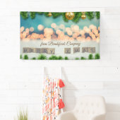 Vrolijk kerstfeest, kerstballen spandoek (Insitu)