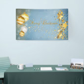Vrolijk kerstfeest, kerstballen, sterren, sparkle spandoek (Beurs)