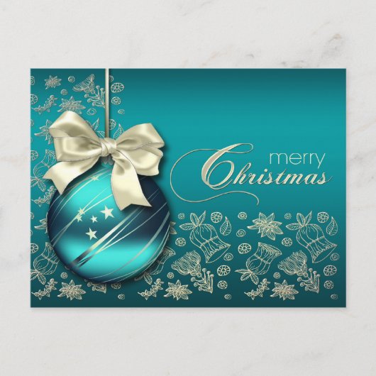 Vrolijk kerstfeest. KerstBauble Feestdagenkaart (Voorkant)