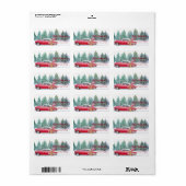 Vrolijk kerstfeest, kerstbomen, auto etiket (Full Sheet)