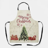 Vrolijk kerstfeest, kerstbomen, Cadeaus, Sleigh Schort (Voorkant)